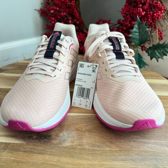 Adidas Womens Speedmotion Running Shoe Sz 9.5 Quartz/ Silver Met/Fuchsia - Picture 4 of 10